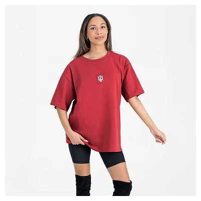 Women's Gameday Couture Crimson Indiana Hoosiers Oversized Back at Ya T-Shirt