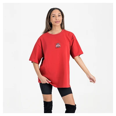 Women's Gameday Couture Scarlet Ohio State Buckeyes Oversized Back at Ya T-Shirt