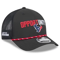 Men's New Era Black Houston Texans 2025 Inspire Change 9FORTY M-Crown Adjustable Hat