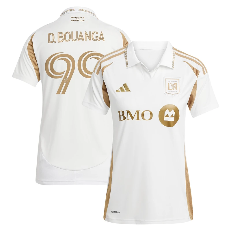 Women's adidas Denis Bouanga White LAFC 2025 Secondary Replica Player Jersey