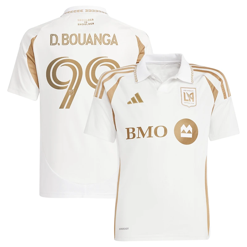 Youth adidas Denis Bouanga White LAFC 2025 Secondary Replica Player Jersey