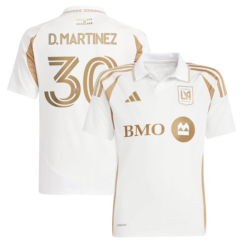 Youth adidas David Martinez White LAFC 2025 Secondary Replica Player Jersey
