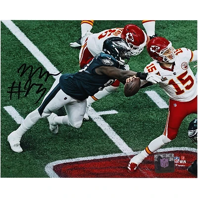 Milton Williams Philadelphia Eagles Autographed Super Bowl LIX Champions 8" x 10" Sack Photograph