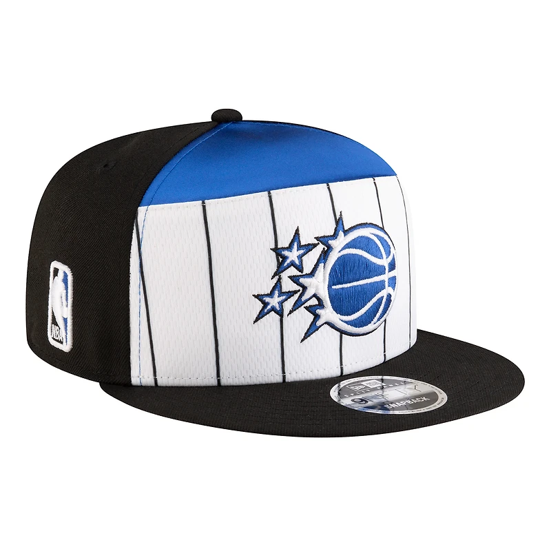 Youth New Era White/Black Orlando Magic 2025 NBA Tip Off Split Panel 9FIFTY Snapback Hat