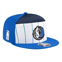 Youth New Era  White/Blue Dallas Mavericks 2025 NBA Tip Off Split Panel 9FIFTY Snapback Hat