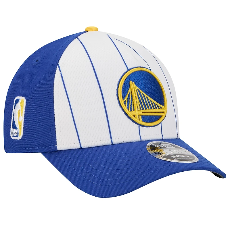 Men's New Era  White/Royal Golden State Warriors 2025 NBA Tip Off M-Crown A-Frame 9FORTY Adjustable Hat