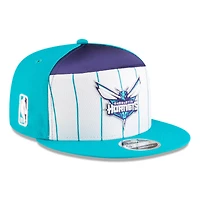 Men's New Era  White/Teal Charlotte Hornets 2025 NBA Tip Off Split Panel 9FIFTY Snapback Hat