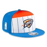 Men's New Era  White/Blue Oklahoma City Thunder 2025 NBA Tip Off Split Panel 9FIFTY Snapback Hat