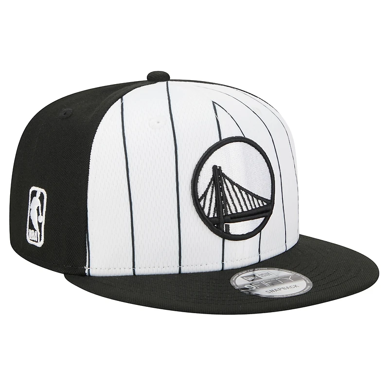 Men's New Era White Golden State Warriors 2025 NBA Tip Off 9FIFTY Snapback Hat