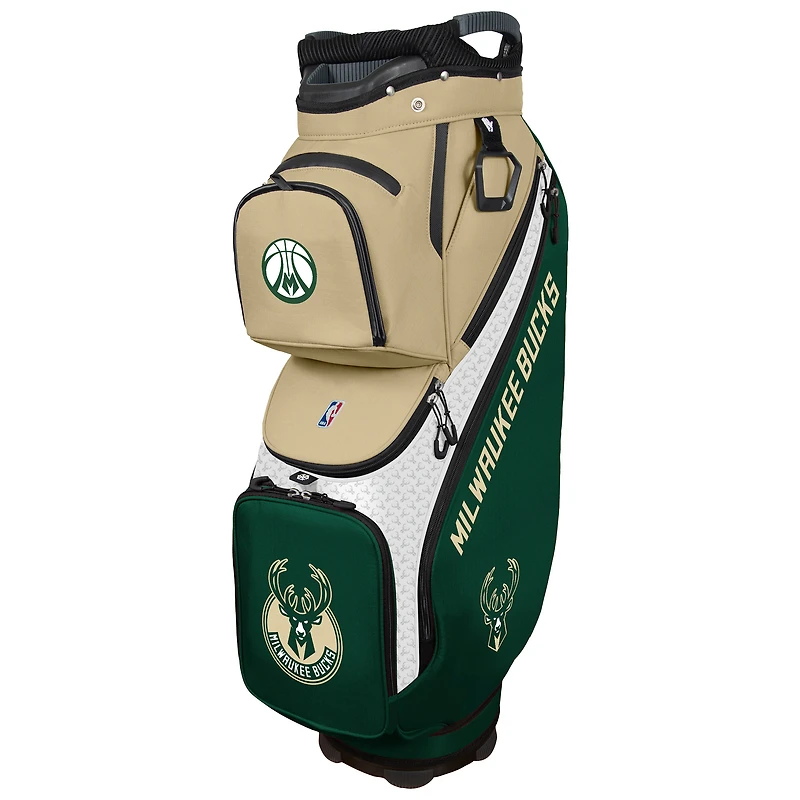 WinCraft Milwaukee Bucks Clubhouse Cooler Cart Golf Bag