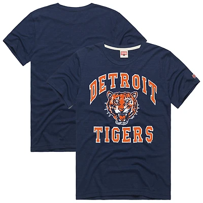 Men's Homage  Navy Detroit Tigers Hyper Local Tri-Blend T-Shirt