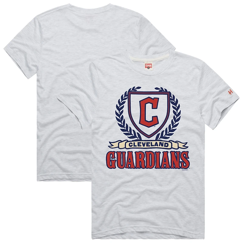 Men's Homage Ash Cleveland Guardians Hyper Local Tri-Blend T-Shirt