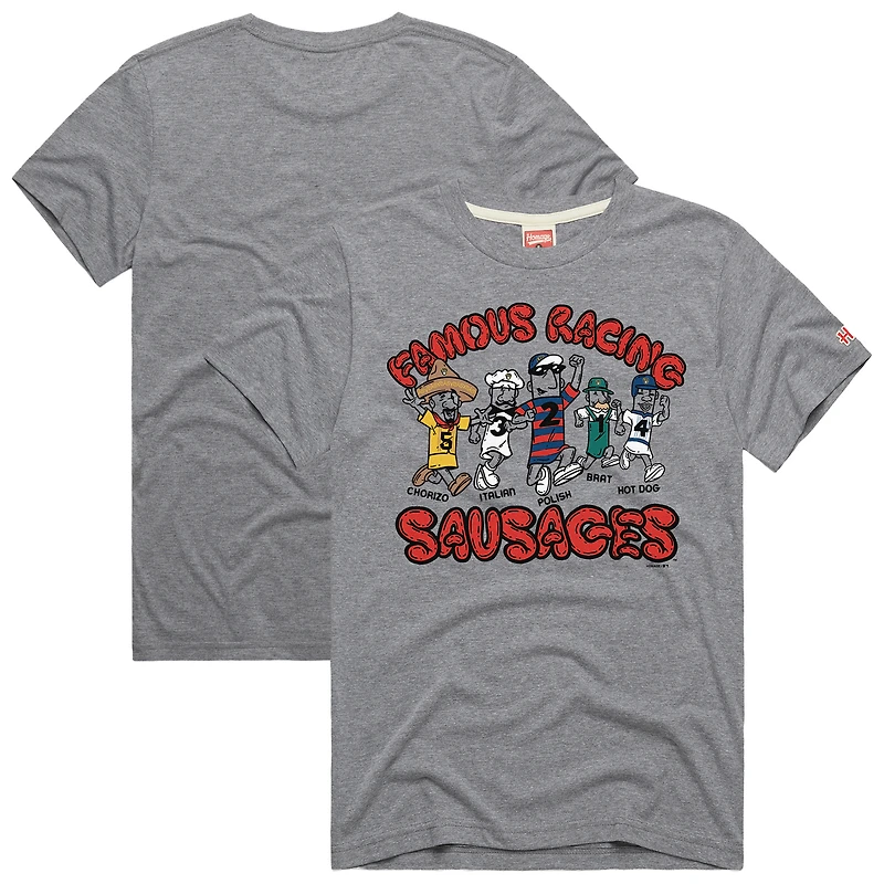 Men's Homage Gray Milwaukee Brewers Hyper Local Tri-Blend T-Shirt