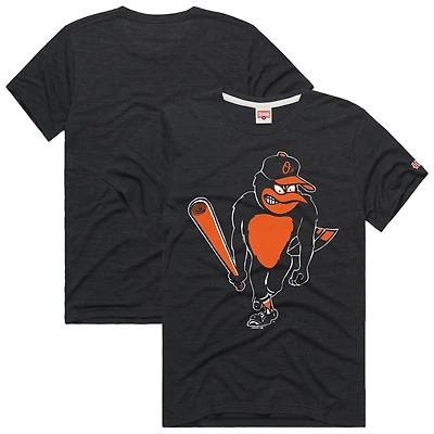 Men's Homage  Charcoal Baltimore Orioles Hyper Local Tri-Blend T-Shirt