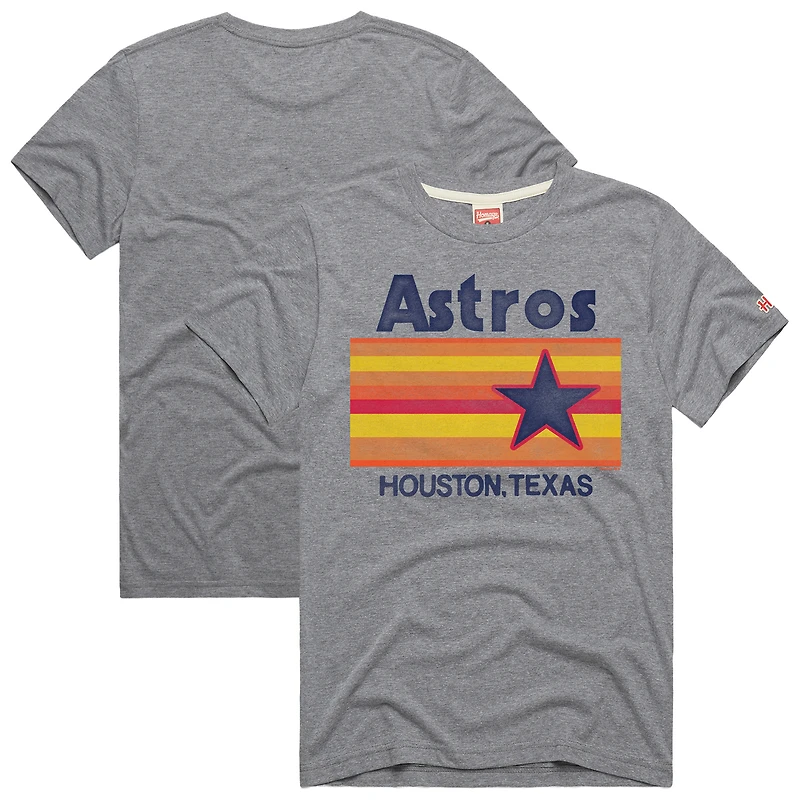 Men's Homage  Gray Houston Astros Hyper Local Tri-Blend T-Shirt