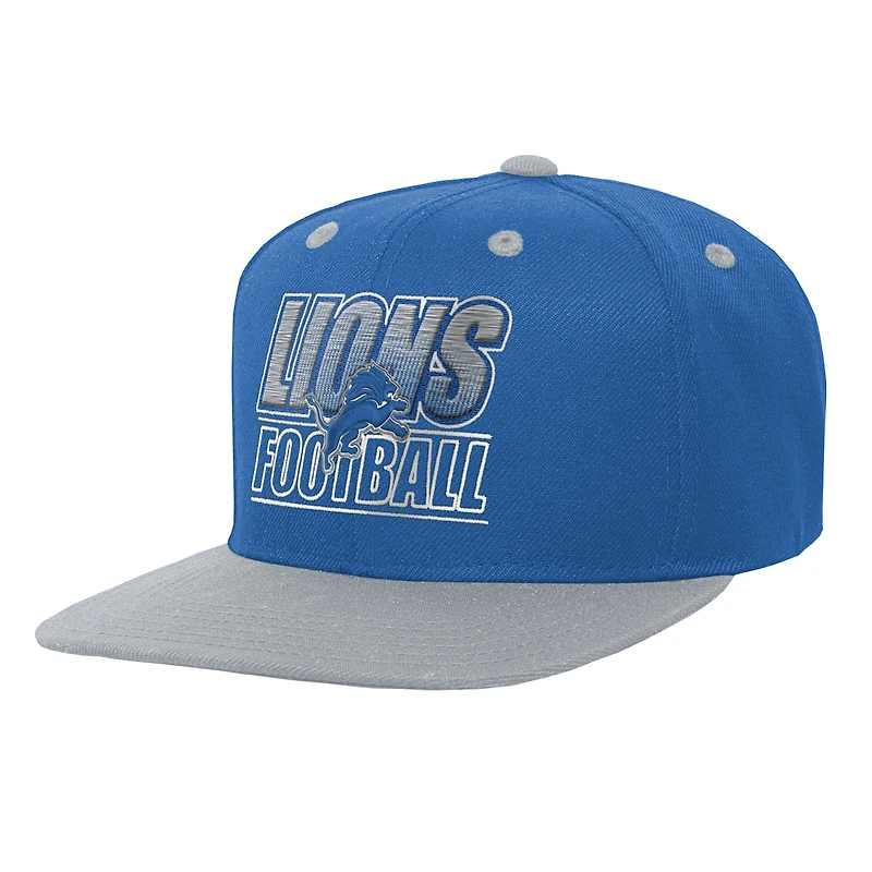 Youth Outerstuff Blue Detroit Lions Team Gradient Deadstock Adjustable Hat