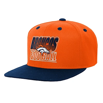 Youth Outerstuff Orange Denver Broncos Team Gradient Deadstock Adjustable Hat