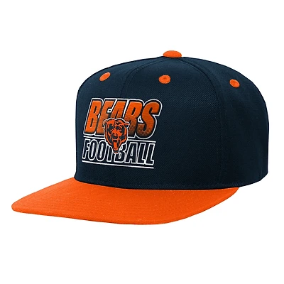 Youth Outerstuff Navy Chicago Bears Team Gradient Deadstock Adjustable Hat