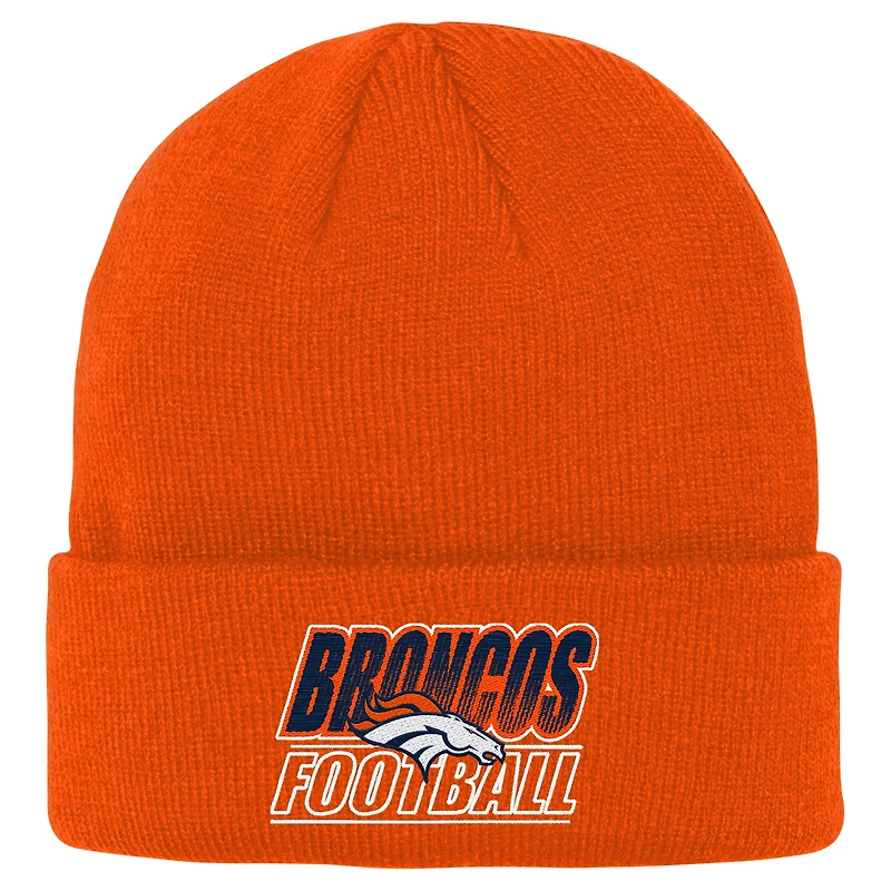 Youth Outerstuff  Orange Denver Broncos Team Gradient Cuffed Knit Hat