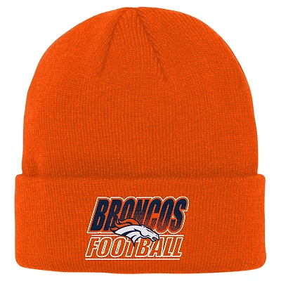 Youth Outerstuff  Orange Denver Broncos Team Gradient Cuffed Knit Hat