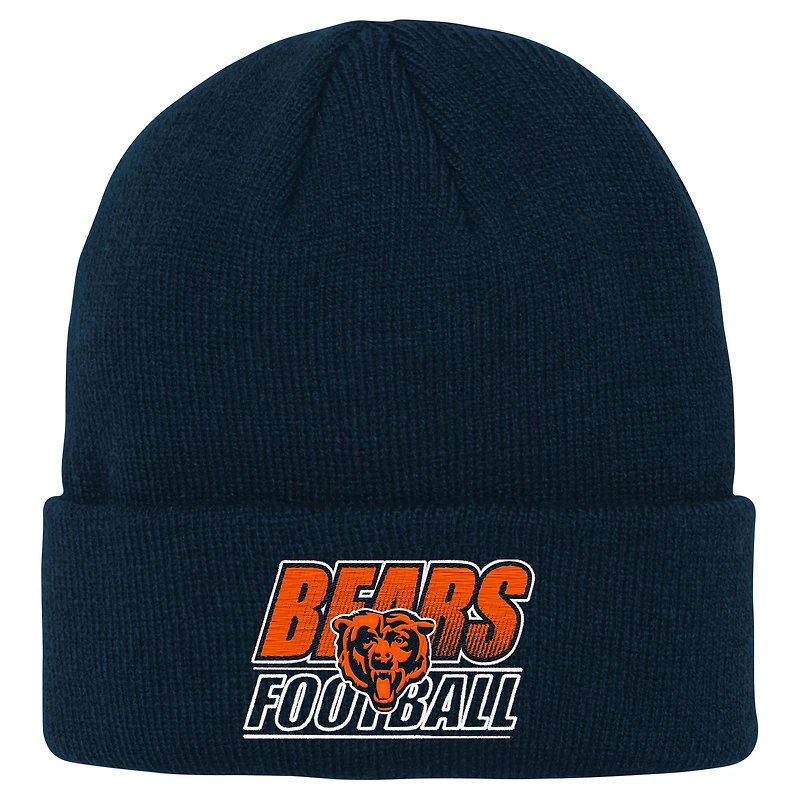 Youth Outerstuff Navy Chicago Bears Team Gradient Cuffed Knit Hat