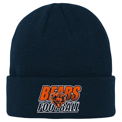 Youth Outerstuff  Navy Chicago Bears Team Gradient Cuffed Knit Hat