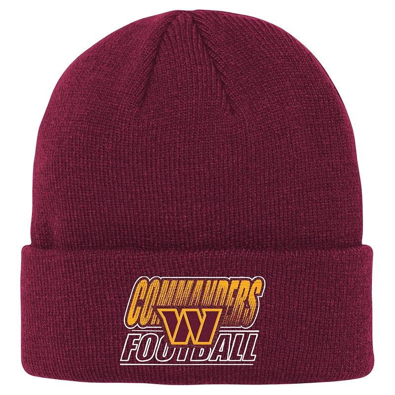 Youth Outerstuff Burgundy Washington Commanders Team Gradient Cuffed Knit Hat