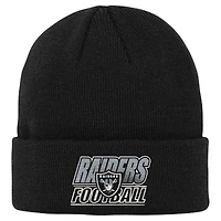 Youth Outerstuff  Black Las Vegas Raiders Team Gradient Cuffed Knit Hat
