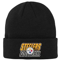Youth Outerstuff  Black Pittsburgh Steelers Team Gradient Cuffed Knit Hat