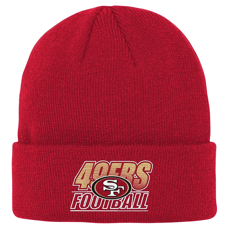 Youth Outerstuff  Scarlet San Francisco 49ers Team Gradient Cuffed Knit Hat