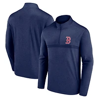 Men's Fanatics  Heather Navy Boston Red Sox Head-to-Head Quarter-Zip Pullover