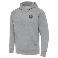 Men's Antigua  Heather Gray Sacramento Republic FC Victory Raglan Pullover Hoodie
