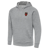 Men's Antigua  Heather Gray Phoenix Rising FC Victory Raglan Pullover Hoodie