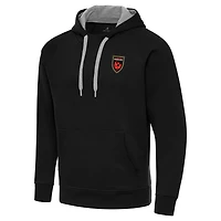 Men's Antigua  Black Phoenix Rising FC Victory Raglan Pullover Hoodie