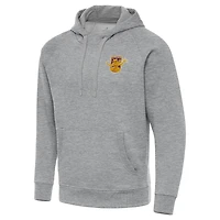 Men's Antigua  Heather Gray Detroit City FC Victory Raglan Pullover Hoodie