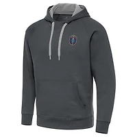 Men's Antigua  Charcoal Memphis 901 FC Victory Raglan Pullover Hoodie
