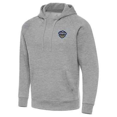 Men's Antigua  Heather Gray El Paso Locomotive FC Victory Raglan Pullover Hoodie