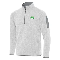 Men's Antigua  Heather Gray Tampa Bay Rowdies Fortune Quarter-Zip Pullover