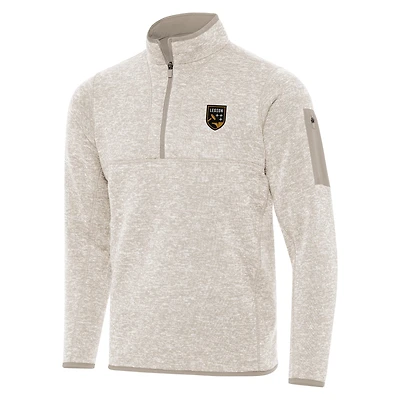 Men's Antigua  Oatmeal Birmingham Legion FC Fortune Quarter-Zip Pullover