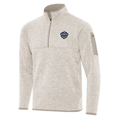 Men's Antigua  Oatmeal El Paso Locomotive FC Fortune Quarter-Zip Pullover