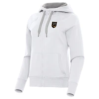 Women's Antigua Birmingham Legion FC Victory Raglan Fleece Full-Zip Hoodie
