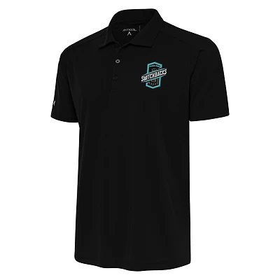 Men's Antigua  Black Colorado Springs Switchbacks FC Tribute Polo