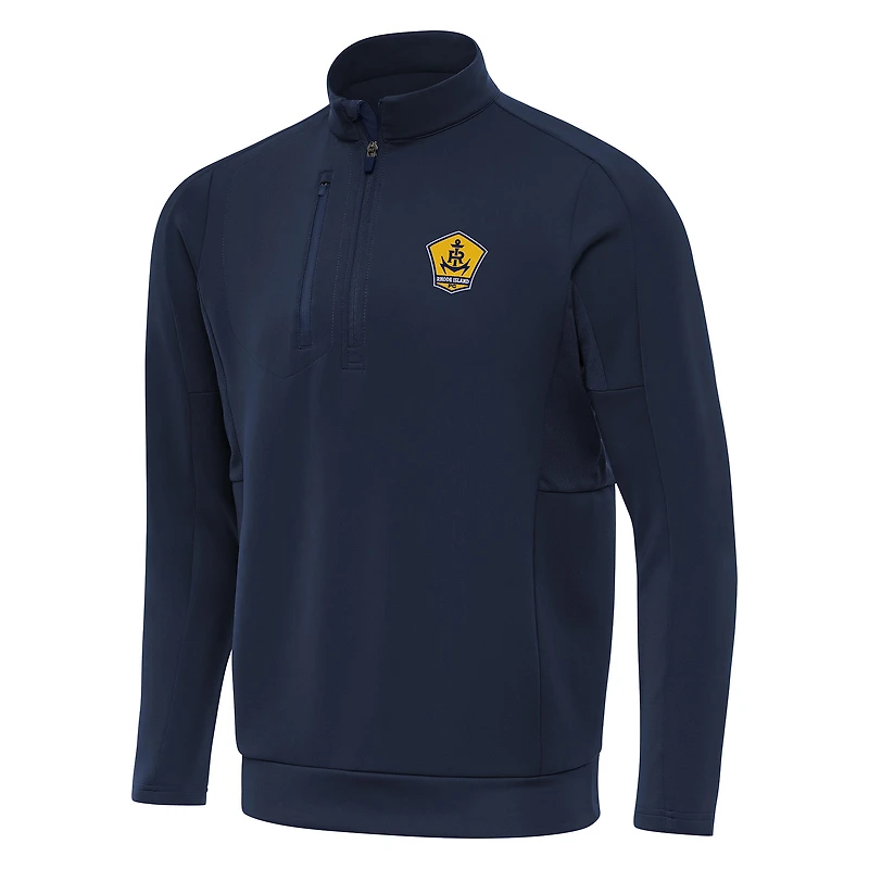 Men's Antigua Navy Rhode Island FC Generation Quarter-Zip Pullover