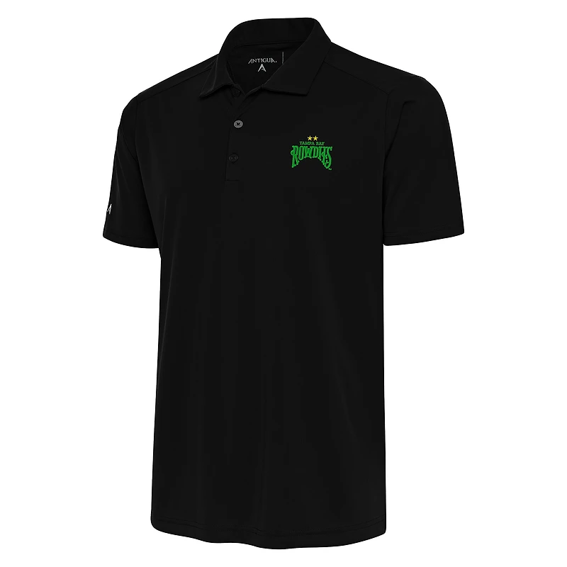 Men's Antigua Black Tampa Bay Rowdies Big & Tall Tribute Polo