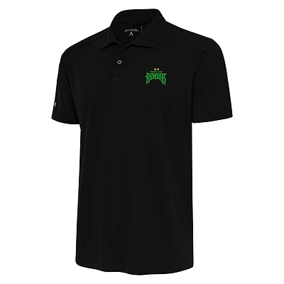 Men's Antigua Black Tampa Bay Rowdies Big & Tall Tribute Polo