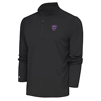 Men's Antigua  Black Louisville City FC Tribute Quarter-Zip Top