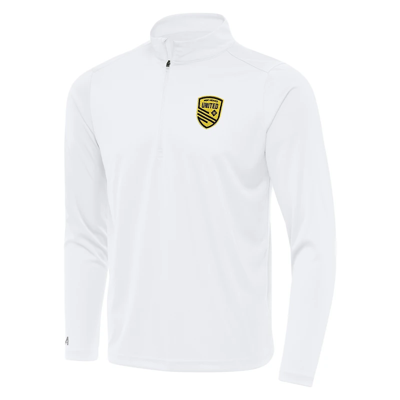 Men's Antigua White New Mexico United Tribute Quarter-Zip Top