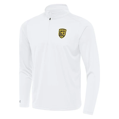 Men's Antigua White New Mexico United Tribute Quarter-Zip Top