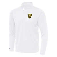 Men's Antigua  White New Mexico United Tribute Quarter-Zip Top