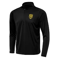 Men's Antigua Black New Mexico United Tribute Quarter-Zip Top
